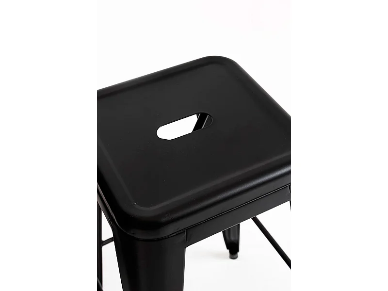 Lote de 4 Taburetes Torix Altos - Negro mate