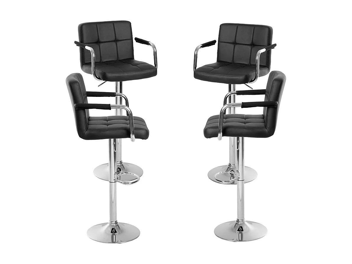 Lote de 4 Taburetes Vapen - Negro