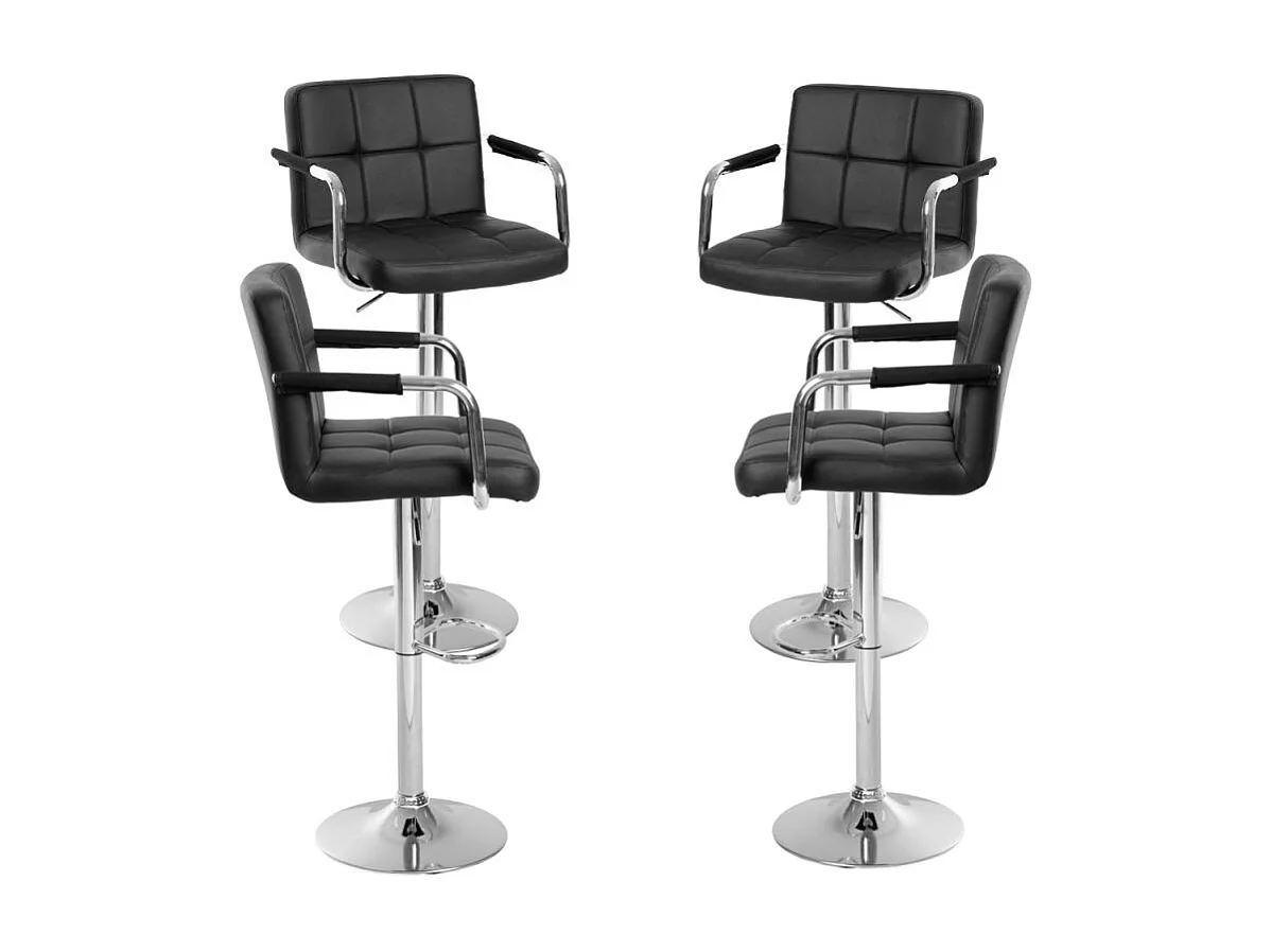 Lote de 4 Taburetes Vapen - Negro