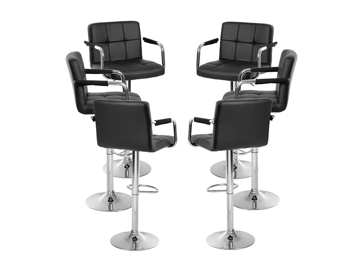 Lote de 6 Taburetes Vapen - Negro