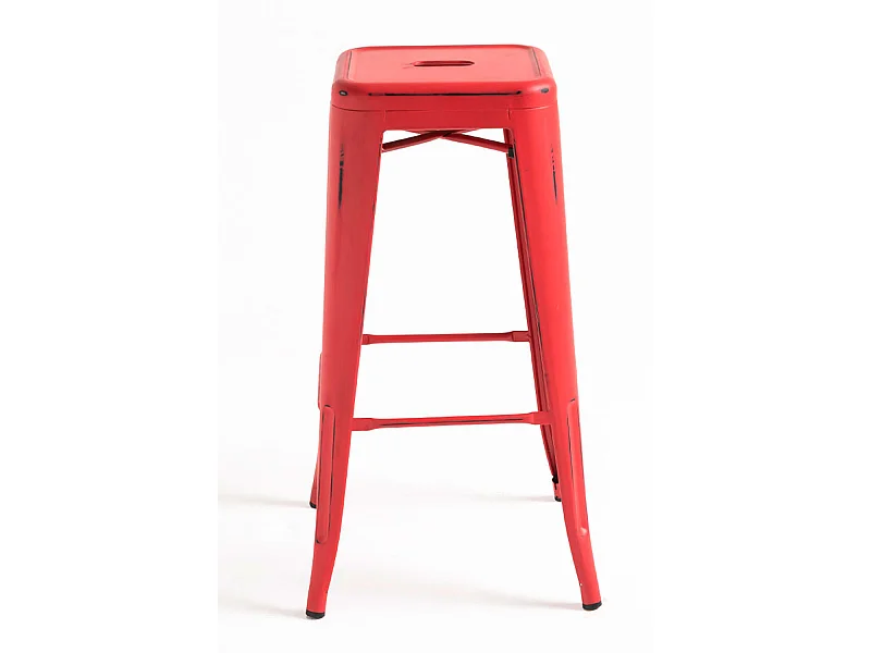 Lote de 2 Taburetes Torix Vintage - Rojo vintage