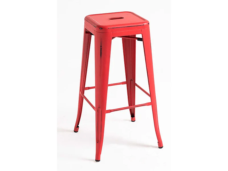 Lote de 2 Taburetes Torix Vintage - Rojo vintage