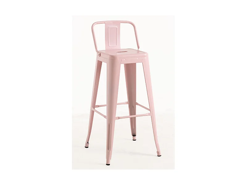 Lote de 6 Taburetes Torix Respaldo - Rosa Algodón de Azúcar