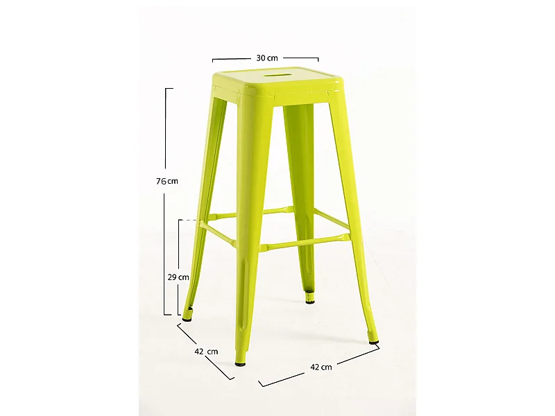 Lote de 2 Taburetes Torix Altos - Verde Flora