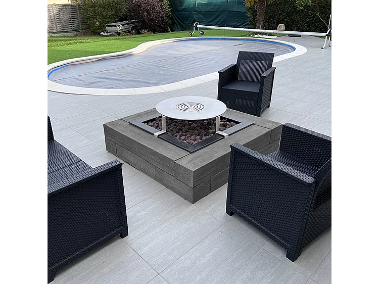 Braséro WOOD gris anthracite 2 hauteurs