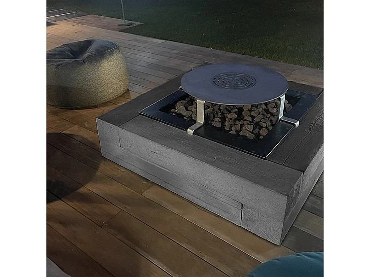 Braséro WOOD gris anthracite 2 hauteurs