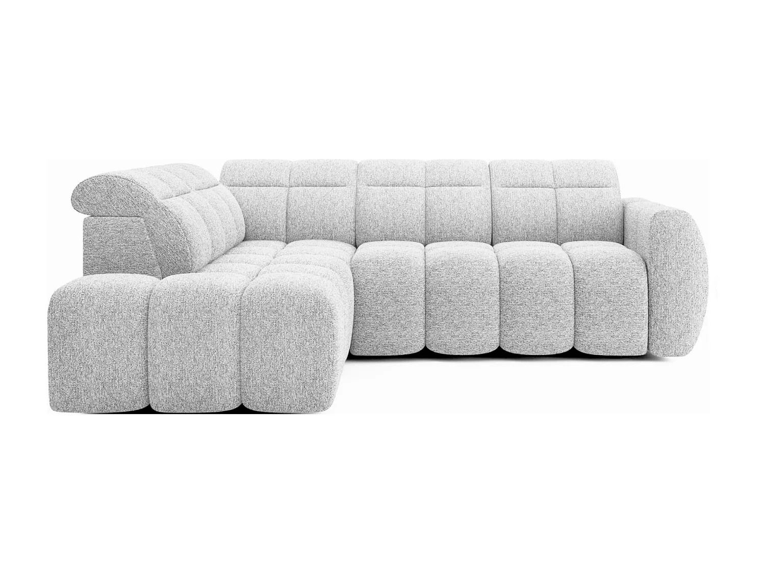 Canapé d’angle tissu Boboon – Convertible et coffre-Couleur Orange-angle gauche