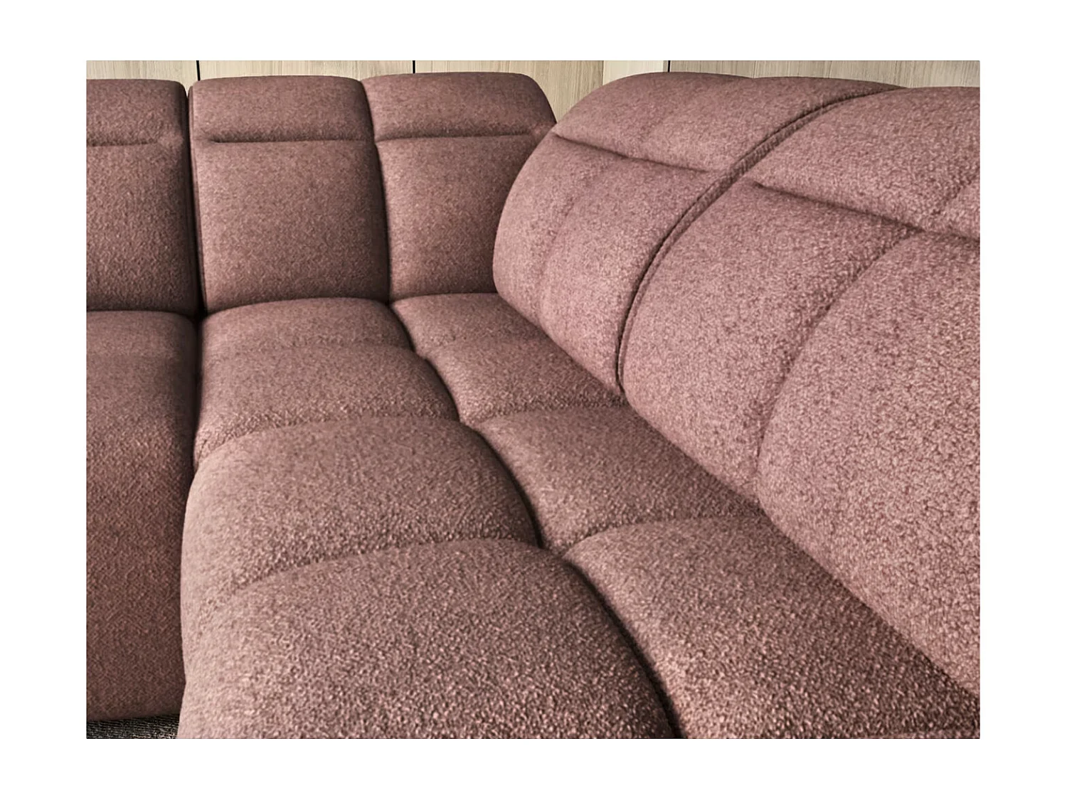 Canapé d’angle tissu Boboon – Convertible et coffre-Couleur Terracotta-angle droit