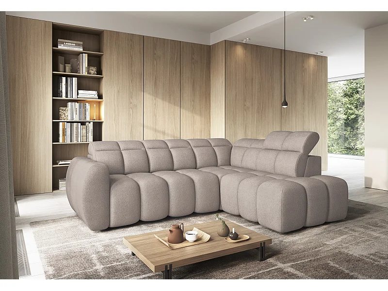 Divano d'angolo Vineam R/Tessuto/Beige