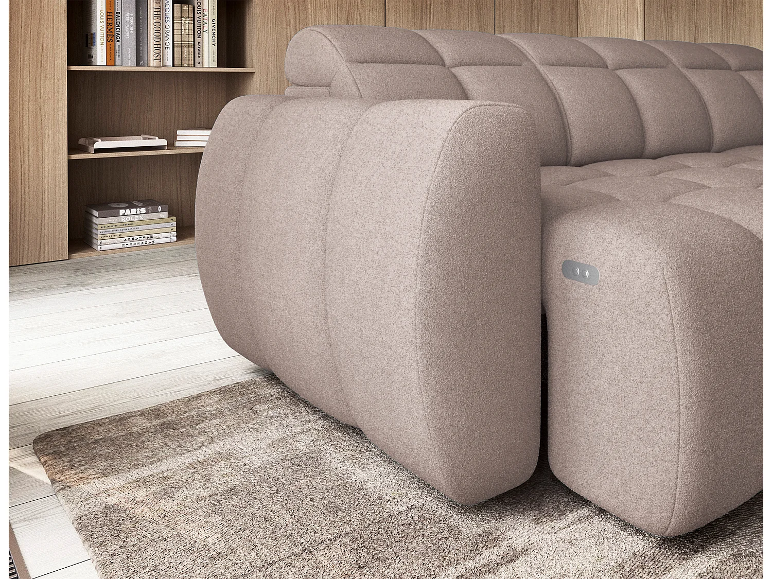 Ecksofa Vineam R/Stoffbezug/Beige