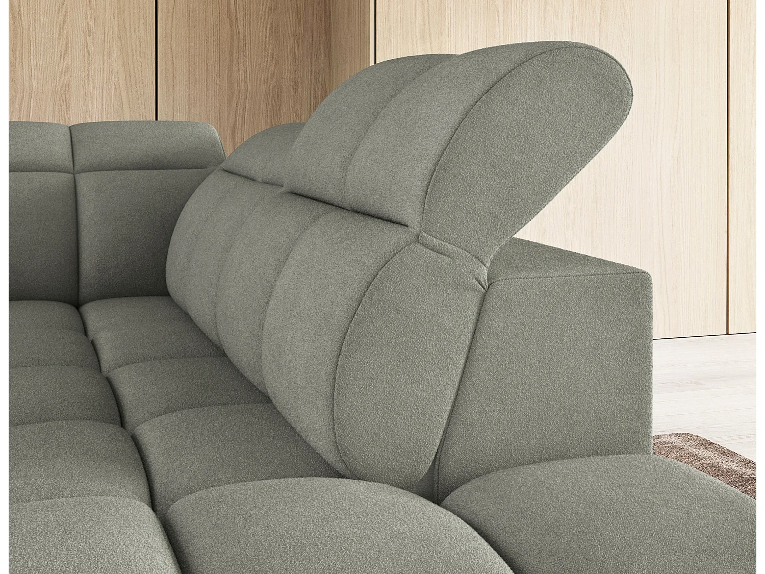 Divano d'angolo Vineam R/Tessuto/Verde