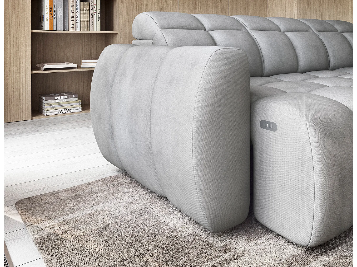 Ecksofa Vineam R/Stoffbezug/Grau