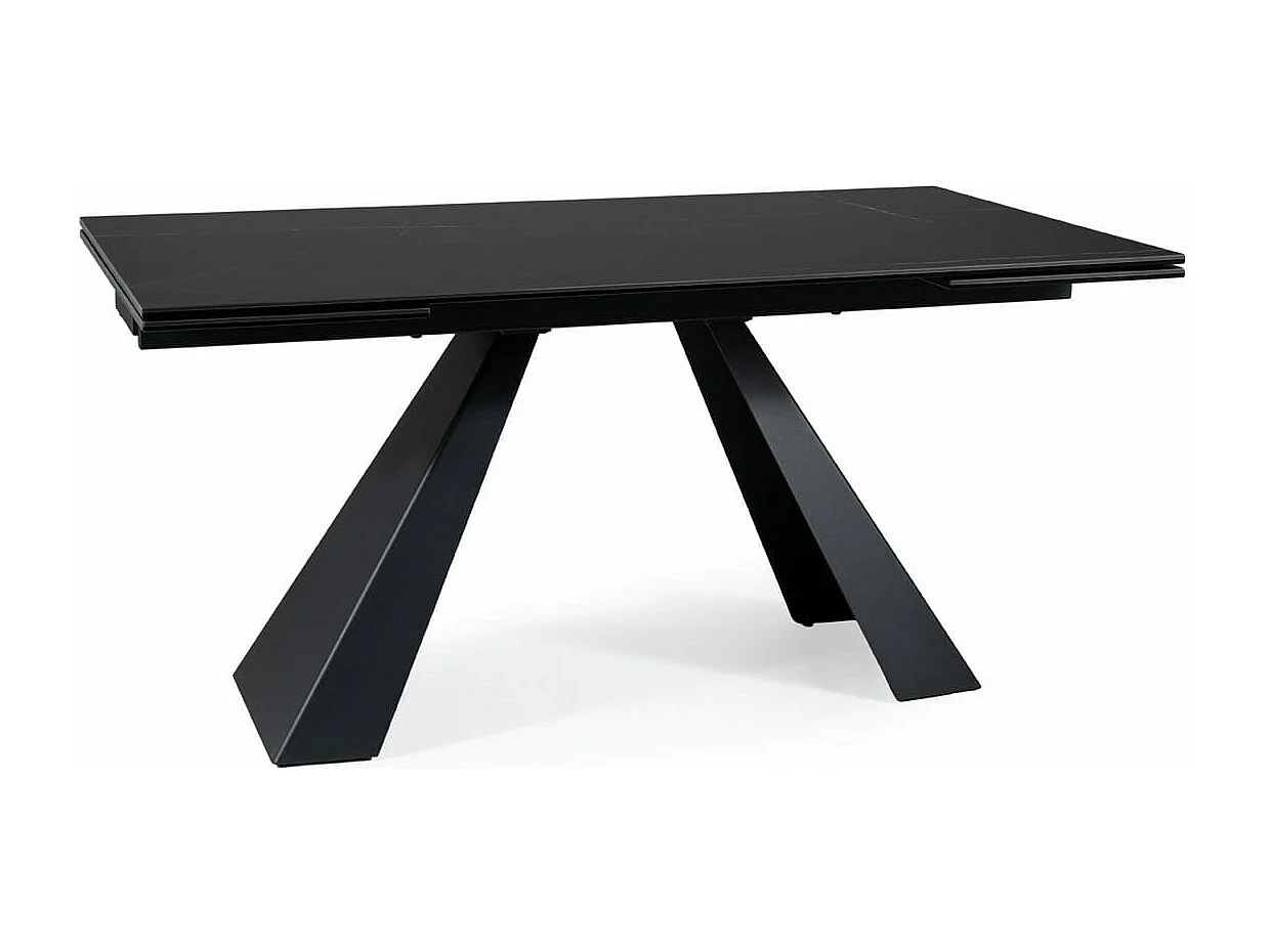 Table à manger Salvadore/90x160-240/Noir mat