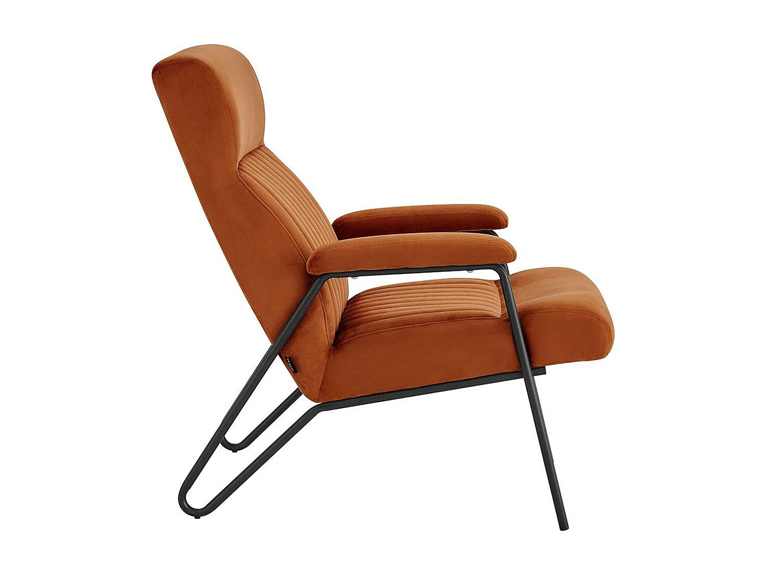 Ronda | Fauteuil in fluweel koper