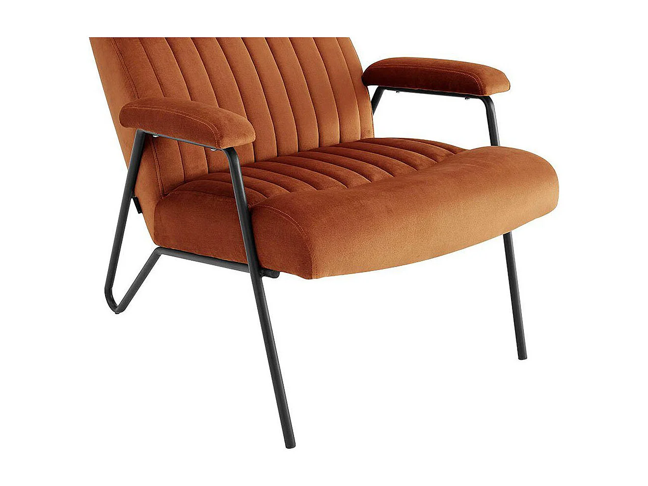 Ronda | Fauteuil in fluweel koper