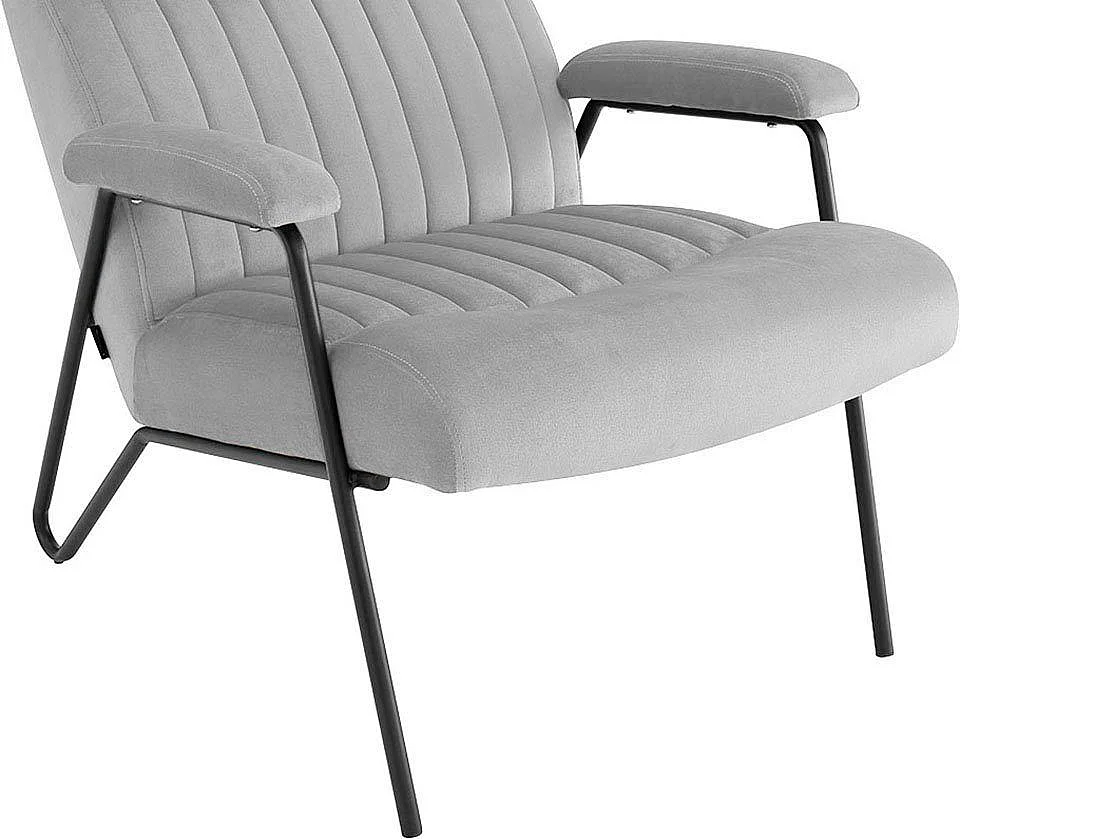 Ronda | Fauteuil en velours gris
