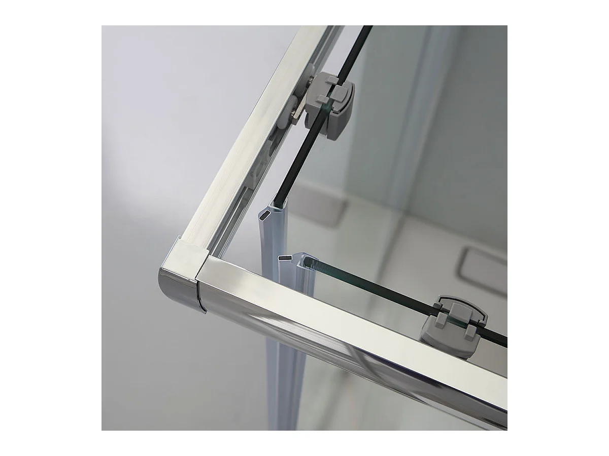 Box Doccia Angolare 140x140 Con Due Ante Scorrevoli Satinato Da 6mm - Acacia