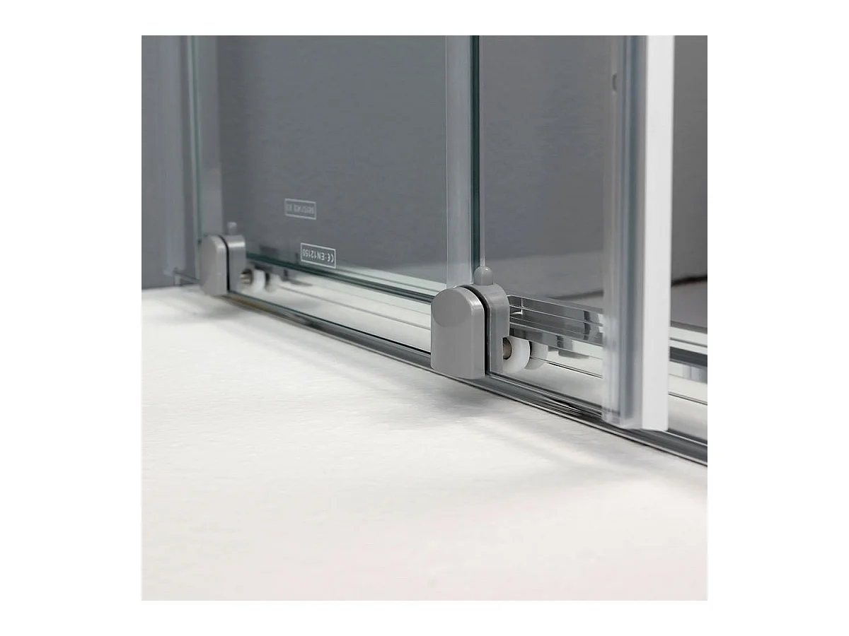 Box Doccia Angolare 80x110 Con Due Ante Scorrevoli Satinato Da 6mm - Acacia