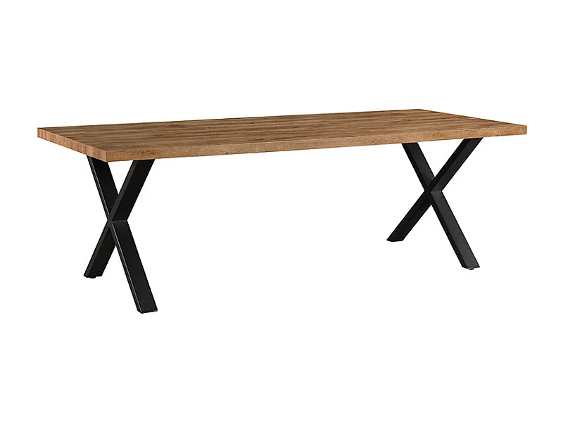 Table à manger 220 x 95 cm pieds en croix Edouard