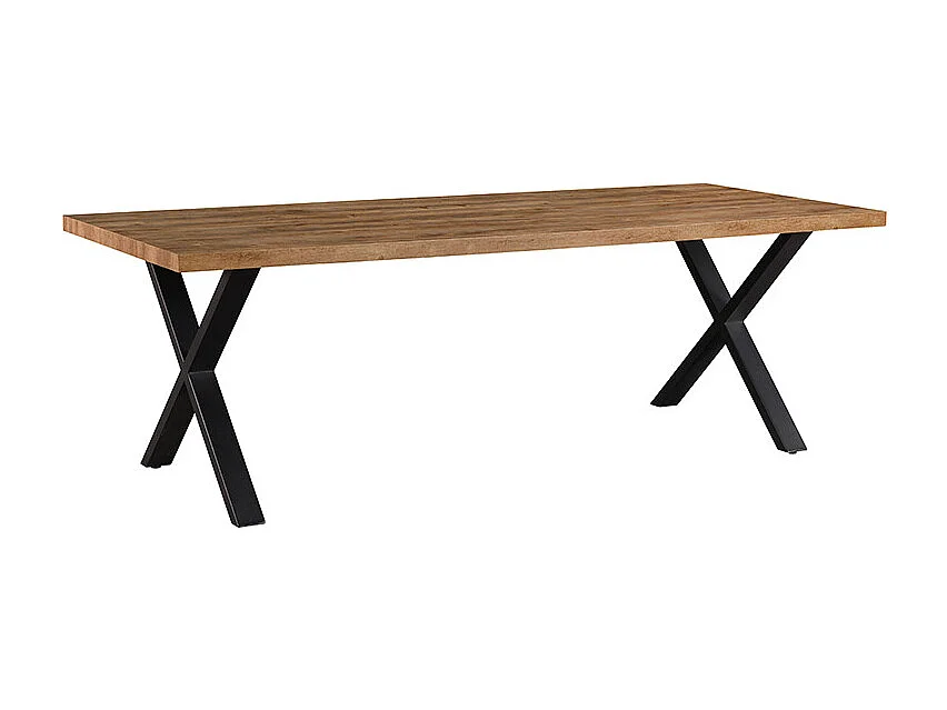 Table à manger 220 x 95 cm pieds en croix Edouard