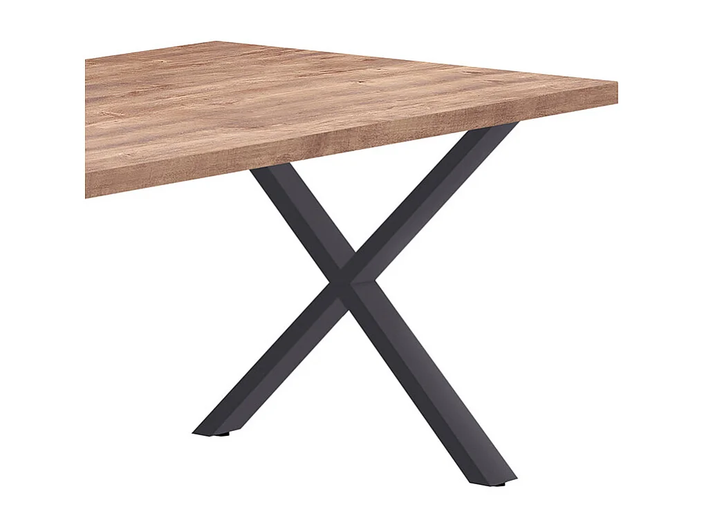 Table à manger 220 x 95 cm pieds en croix Edouard