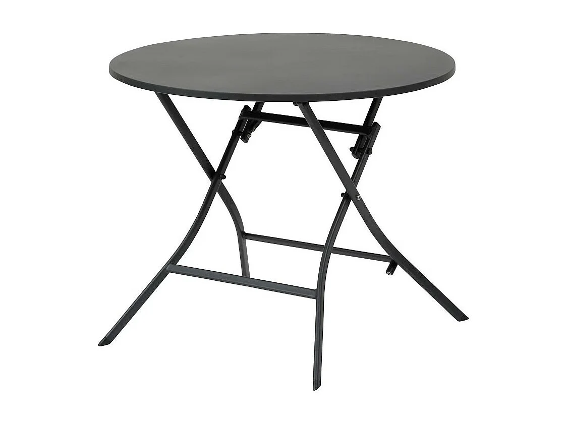 Table ronde pliante Greensboro 4p graphite Hespéride