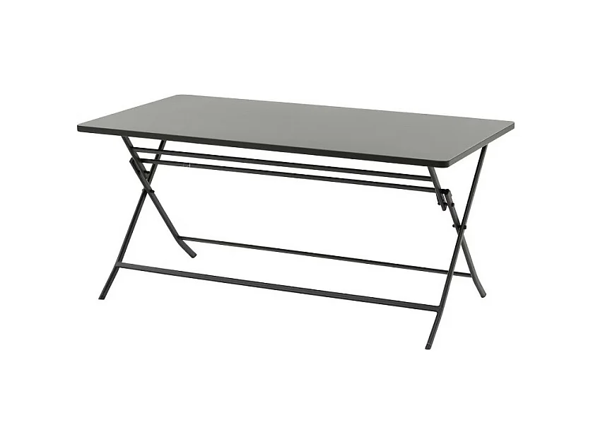 Table rectangulaire pliante Greensboro 6p graphite Hespéride