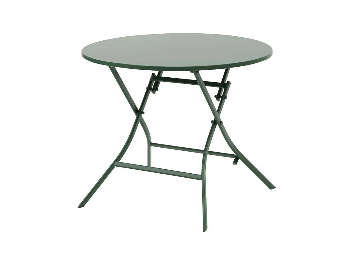 Table ronde pliante Greensboro 4p olive Hespéride