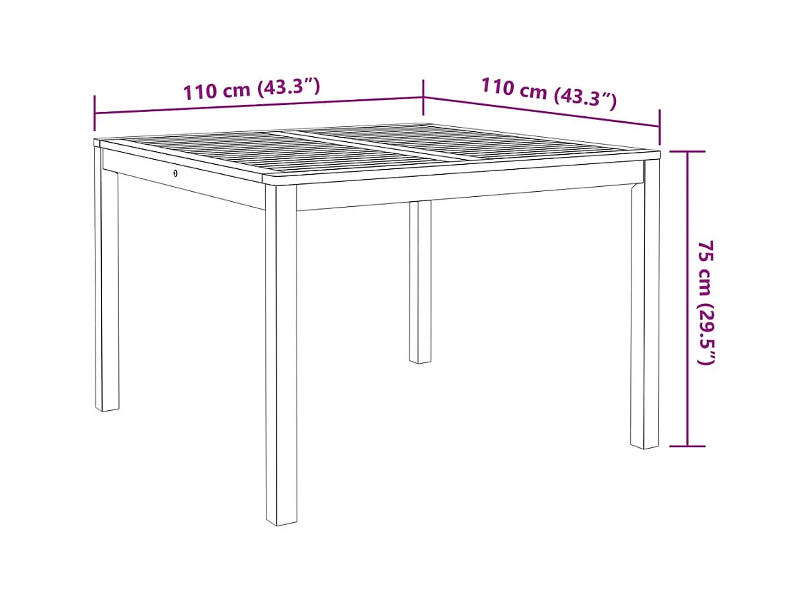 Ensemble à manger de jardin 3 pièces Bois d'acacia solide