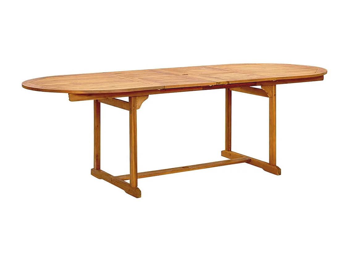 Juego comedor de jardín 9 piezas madera maciza acacia y textileno