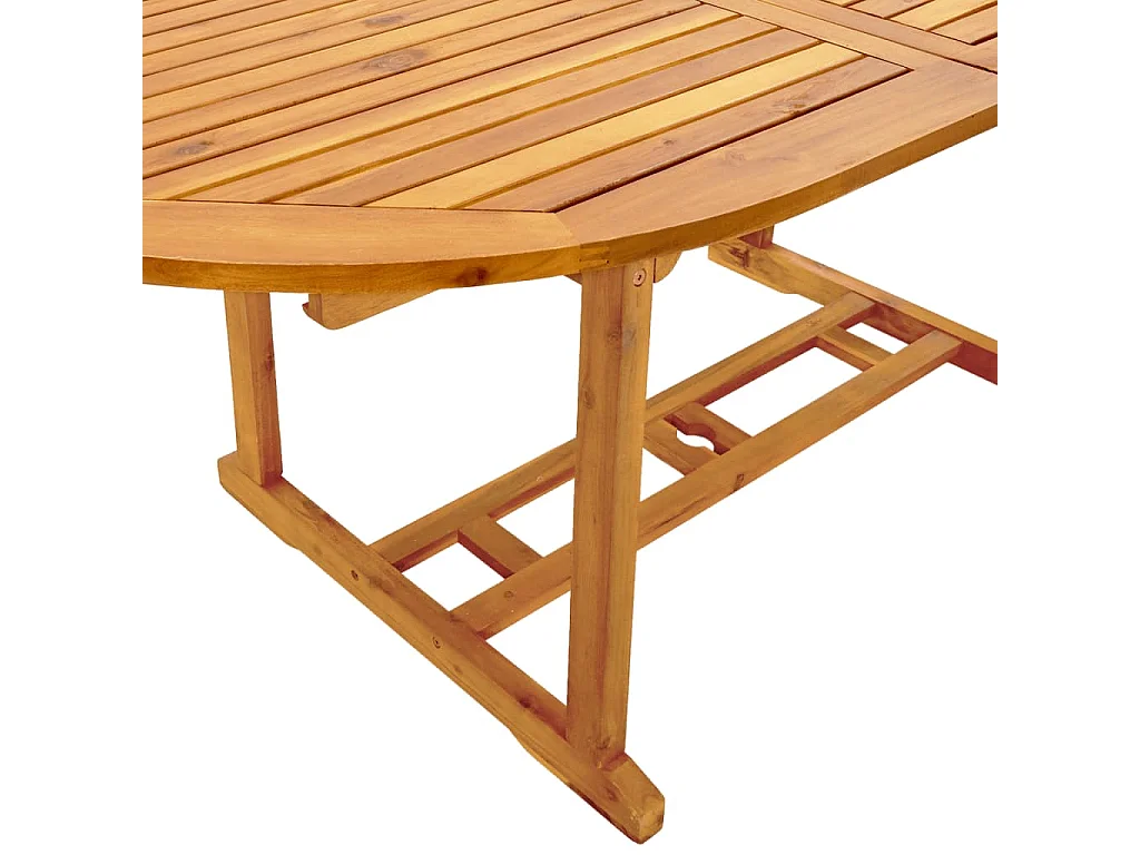Juego comedor de jardín 9 piezas madera maciza acacia y textileno