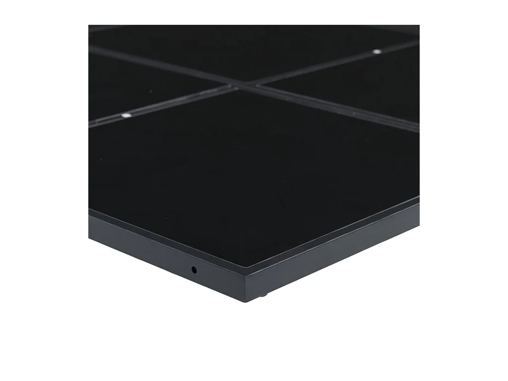 Juego de comedor de jardín 17 piezas textileno negro