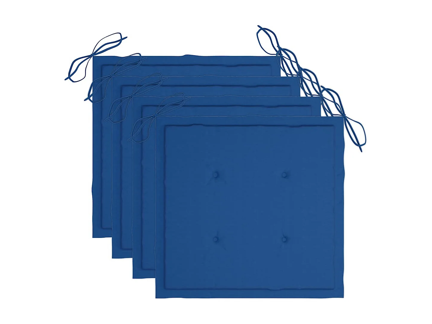 5 peças conj. de jantar dobrável com almofadões para exterior bambu