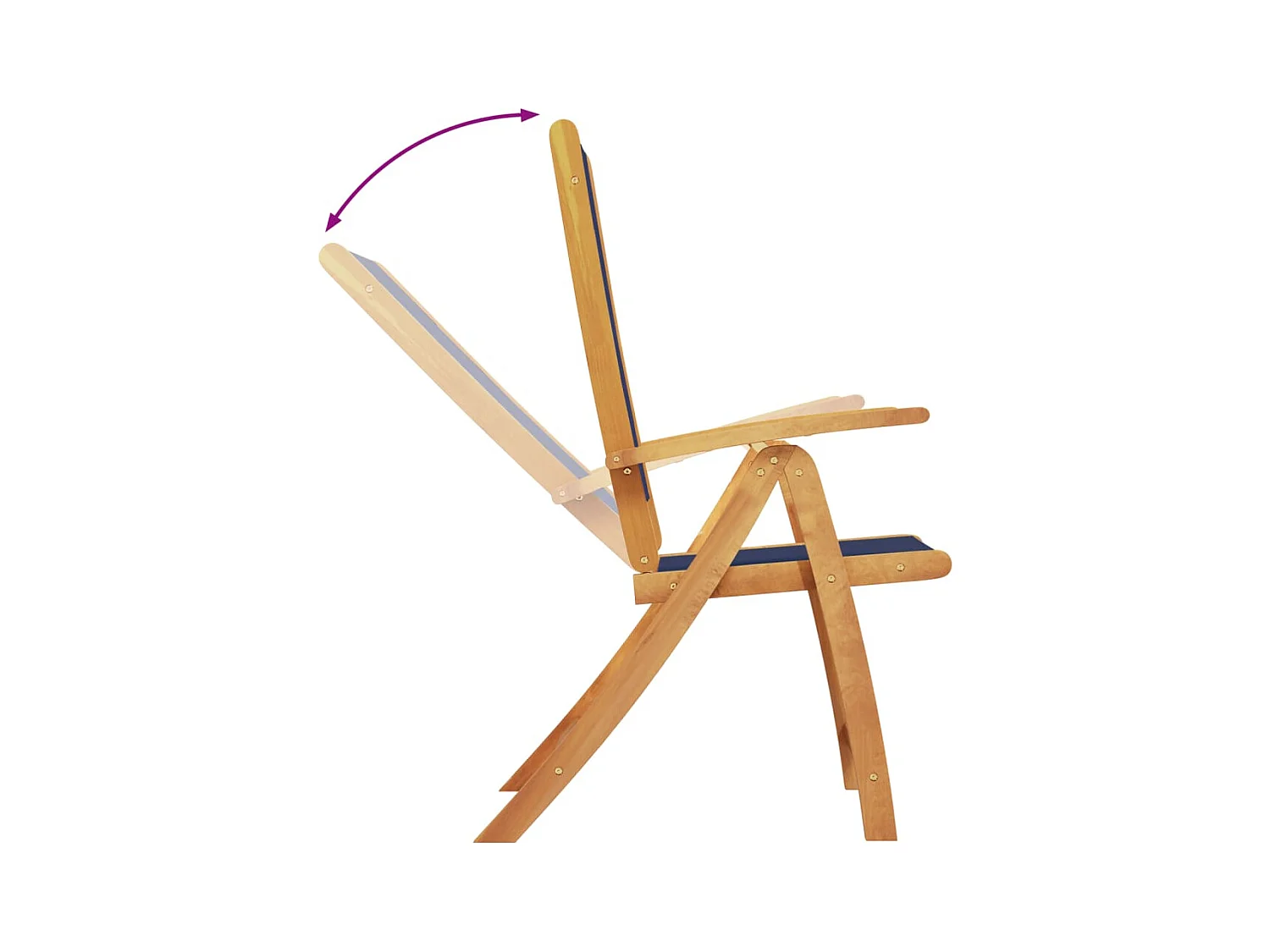 Ensemble à manger de jardin 5 pièces bois d'acacia solide textilène