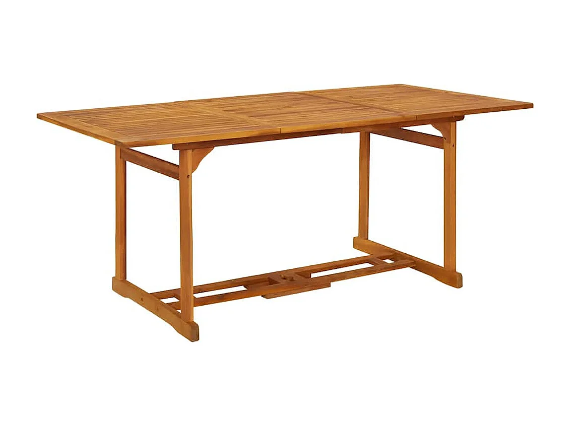 Juego comedor de jardín 7 piezas madera maciza acacia 180x90x75cm