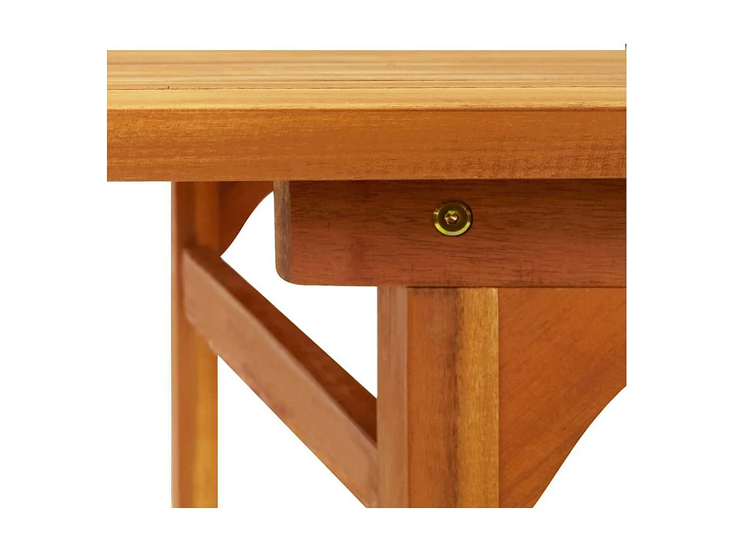 Juego comedor de jardín 7 piezas madera maciza acacia 180x90x75cm