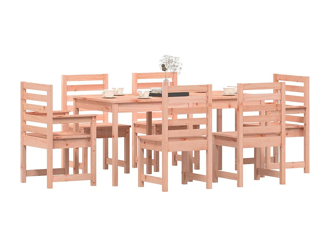 Ensemble à dîner de jardin 7 pièces bois massif Douglas