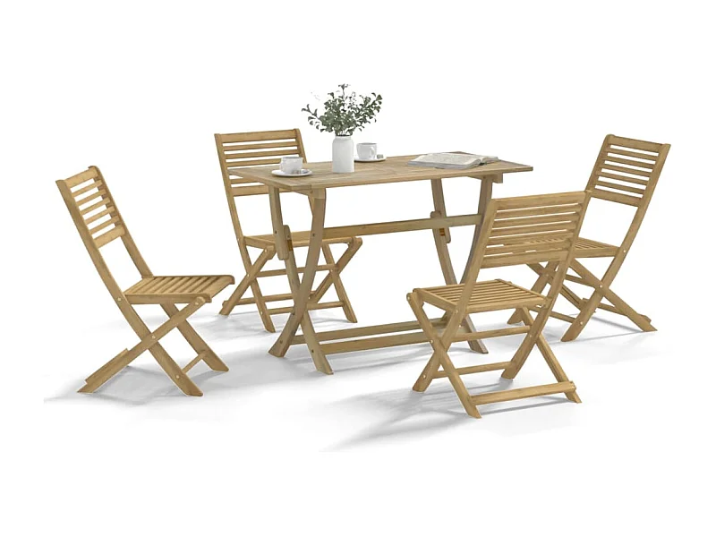 Ensemble à manger de jardin 5 pièces Bois d'acacia solide