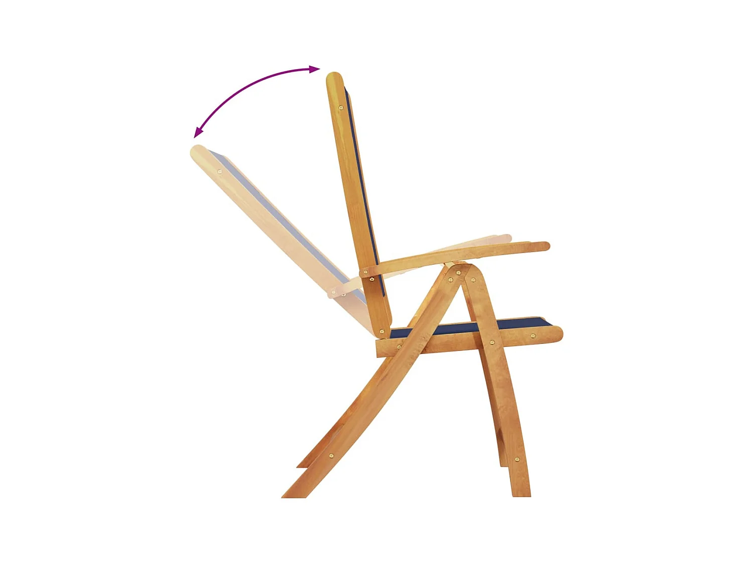 Ensemble à manger de jardin 7 pièces bois d'acacia solide textilène