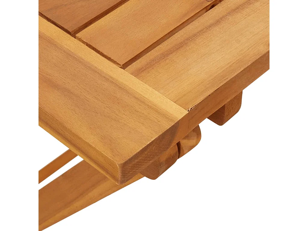 Ensemble à manger de jardin pliable 5 pièces bois massif d’acacia
