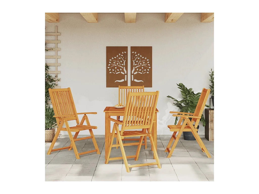 Ensemble à manger de jardin 5 pièces Bois d'acacia solide