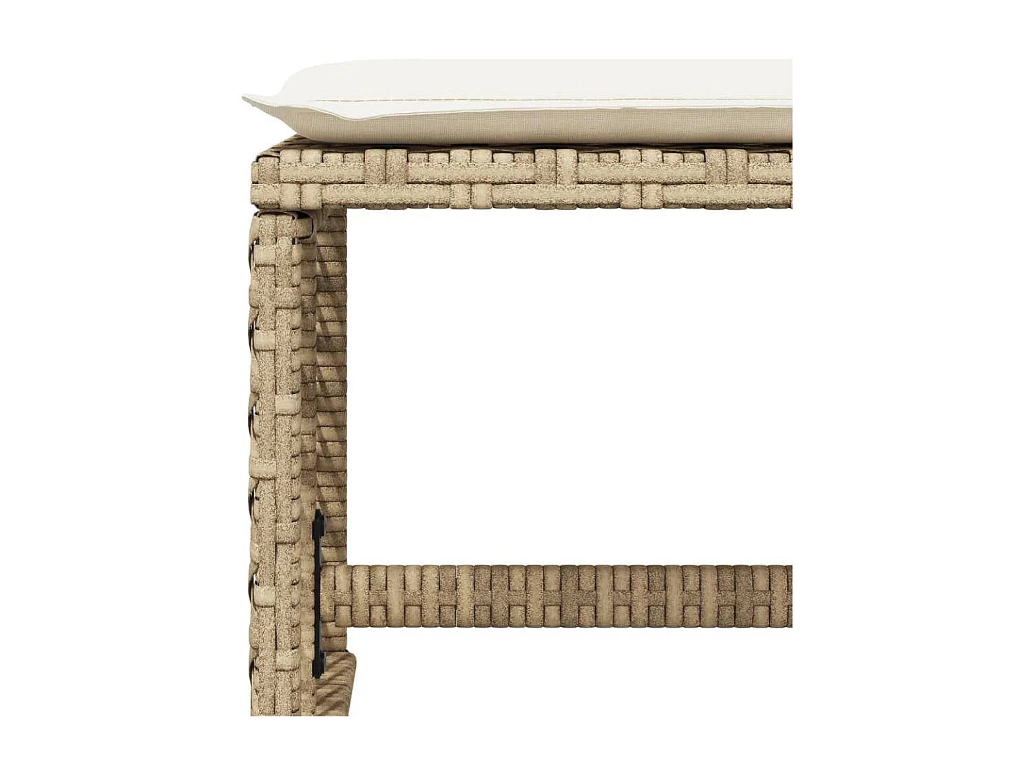 Set comedor de jardín 17 piezas con cojines ratán sintético beige