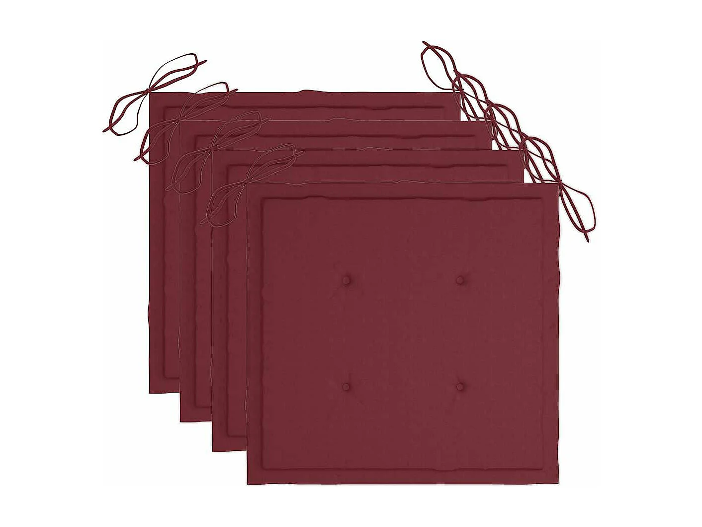 Juego de comedor de jardín plegable 5 piezas bambú con cojines