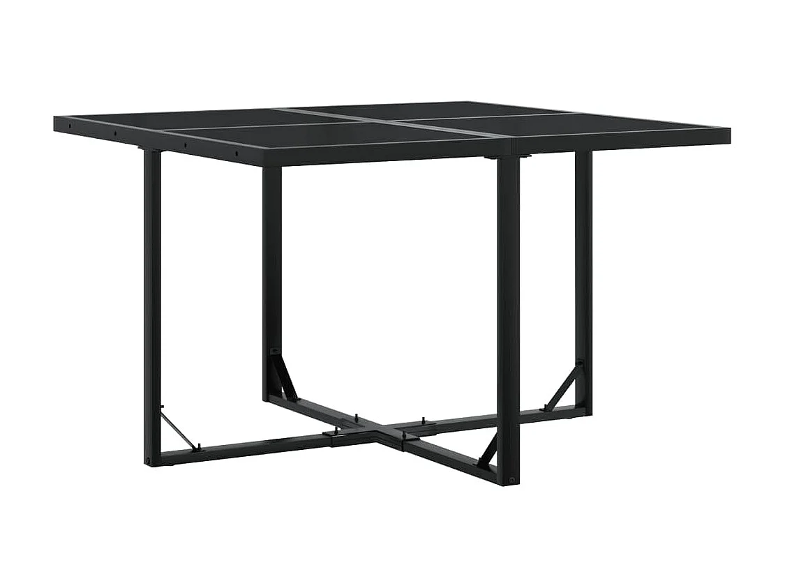 9-delige Tuinset poly rattan zwart