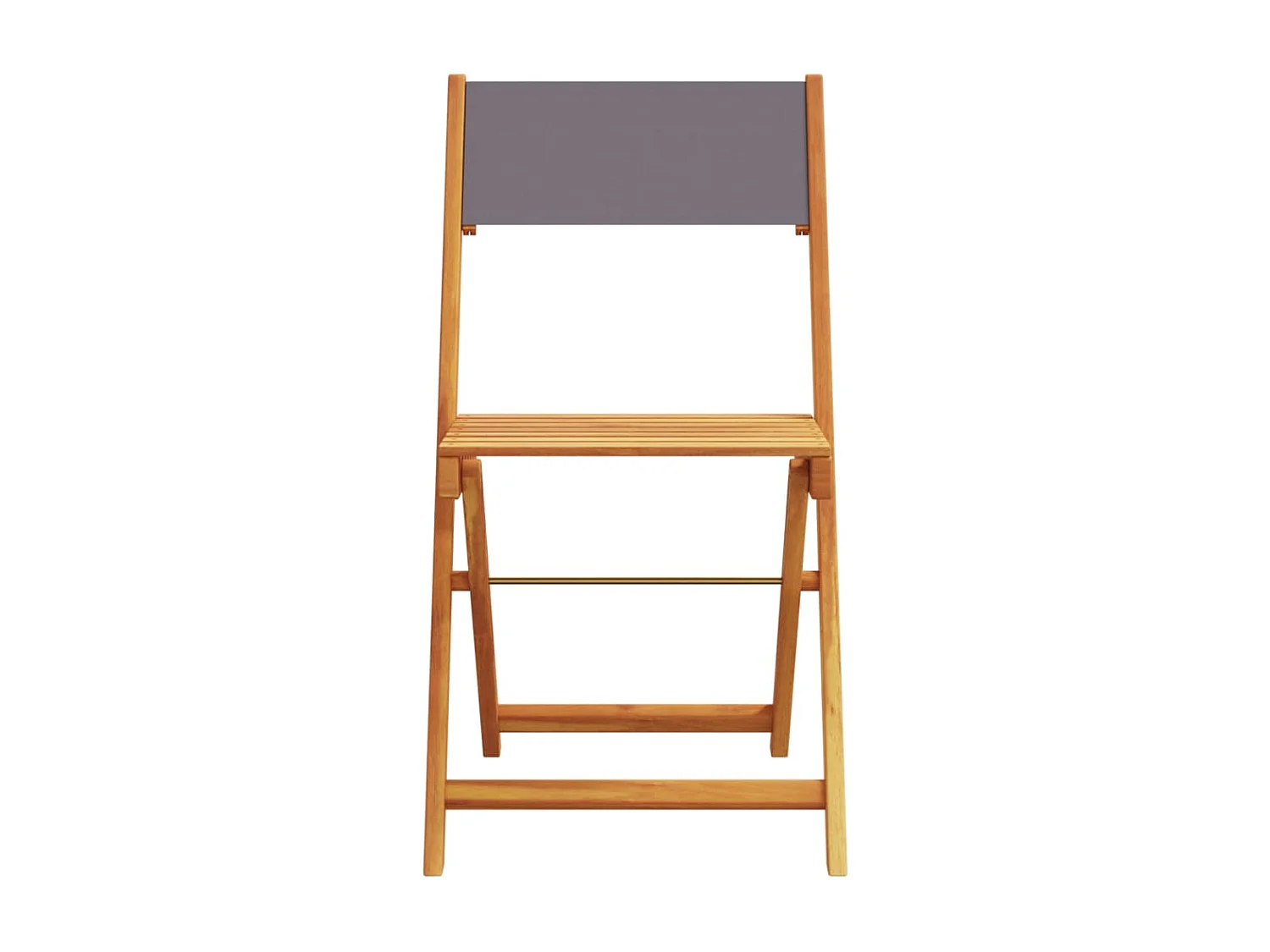 Set de comedor de jardín 5 piezas tela madera maciza antracita