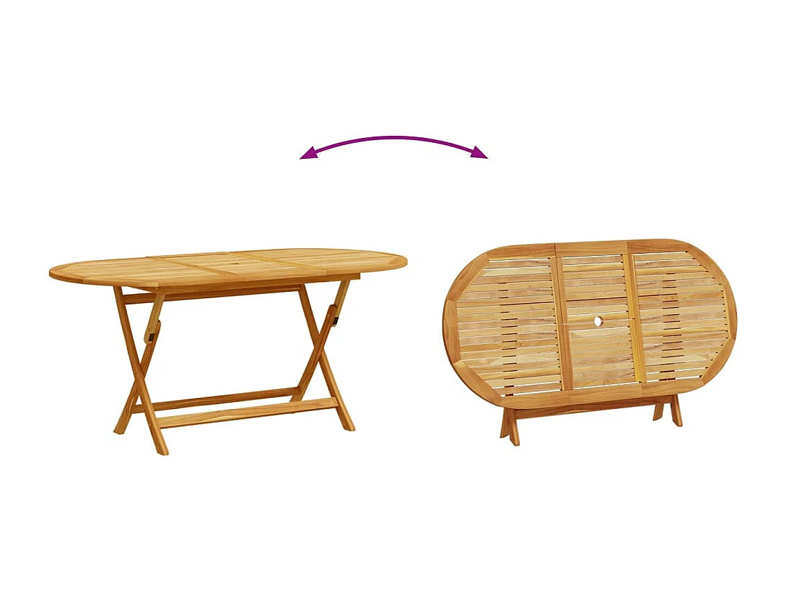 Juego comedor de jardín 7 piezas madera maciza acacia y textileno