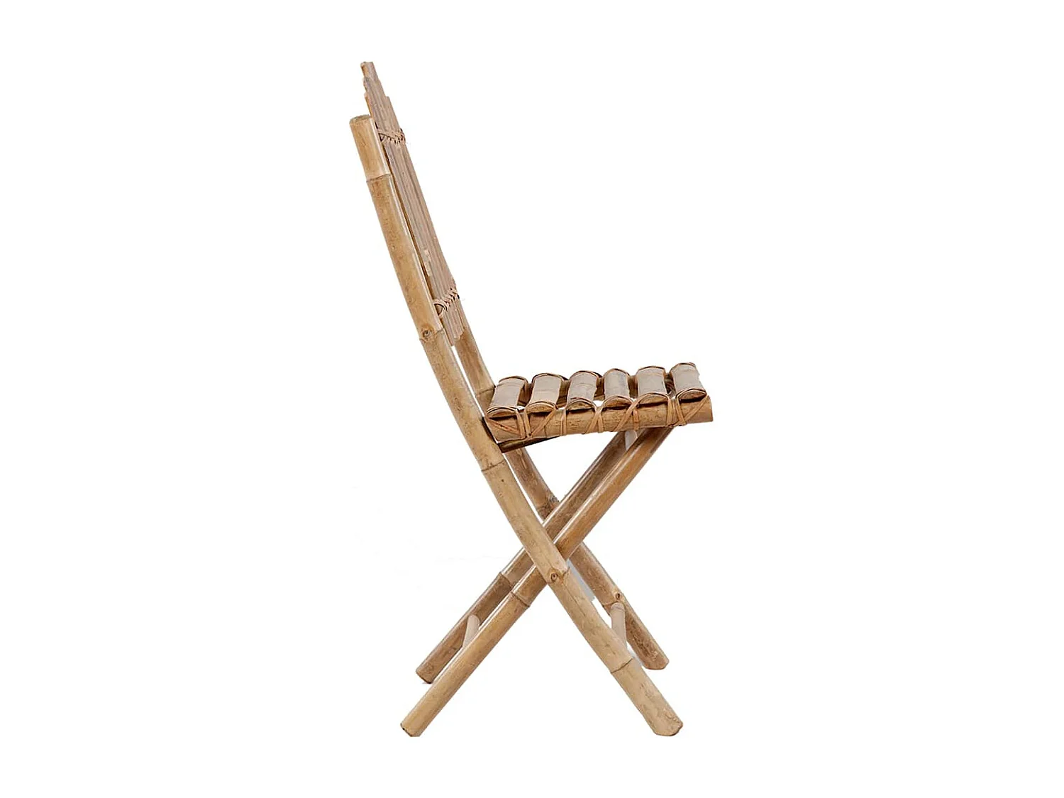 Mobilier à dîner d'extérieur pliable 5 pièces avec coussins Bambou