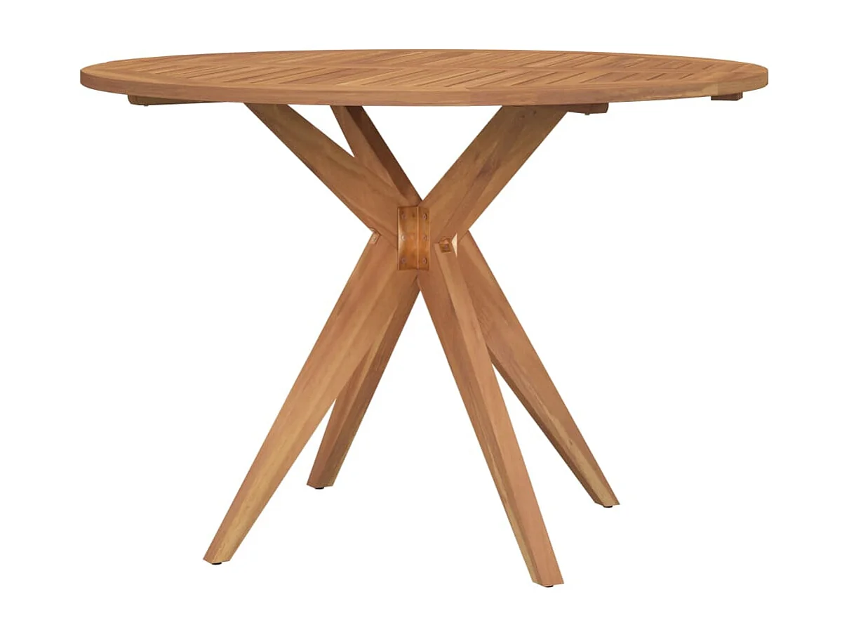 Juego de comedor de jardín 6 piezas madera maciza de acacia