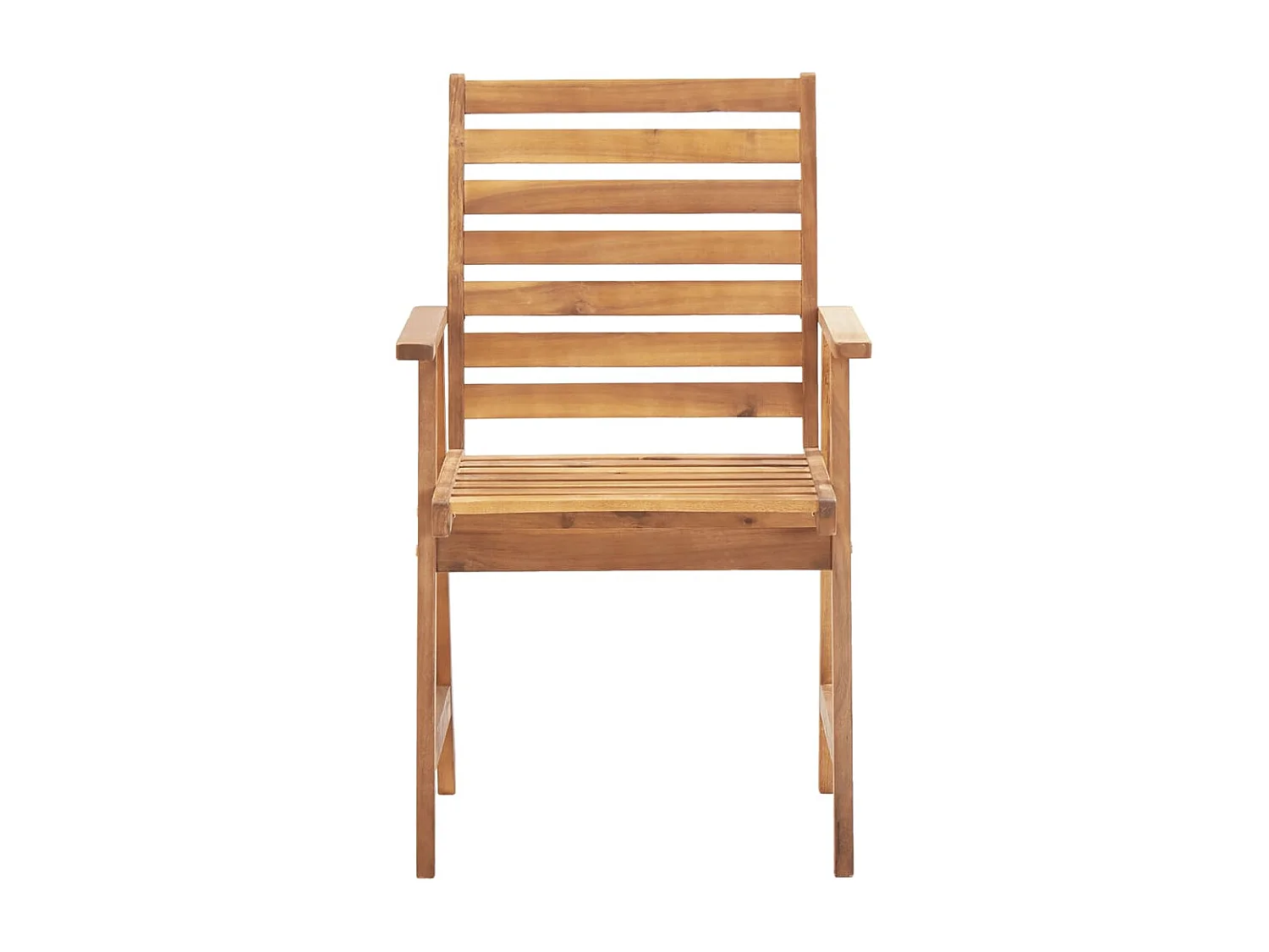 Juego de comedor de jardín 6 piezas madera maciza de acacia