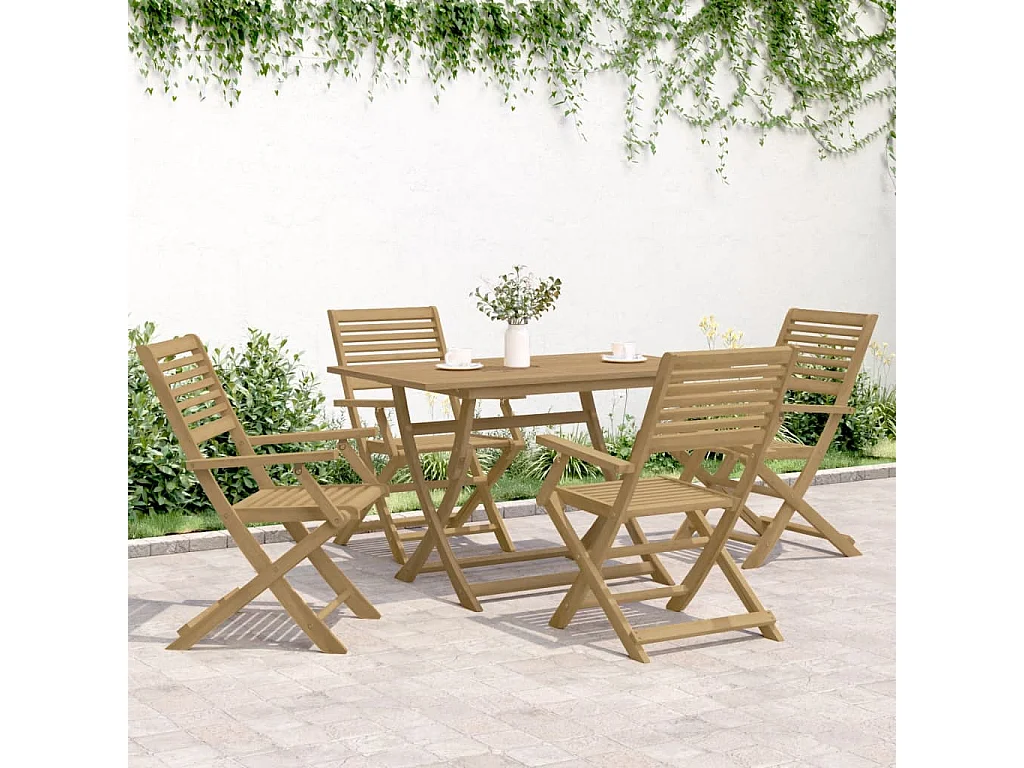 Ensemble à manger de jardin 5 pièces Bois d'acacia solide